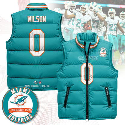 Miami Dolphins Unisex Puffer Vest - Printed