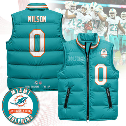 Miami Dolphins Unisex Puffer Vest - Printed