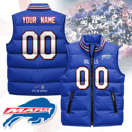 Personalized Buffalo Bills Unisex Puffer Vest - Printed