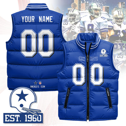 Personalized Dallas Cowboys Unisex Puffer Vest - Printed