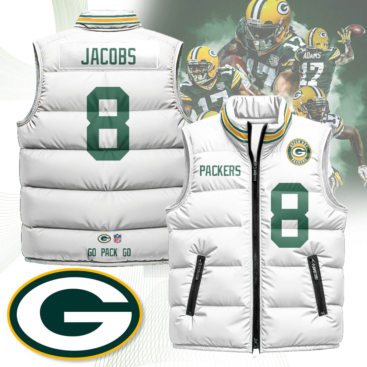 Green Bay Packers Unisex Puffer Vest