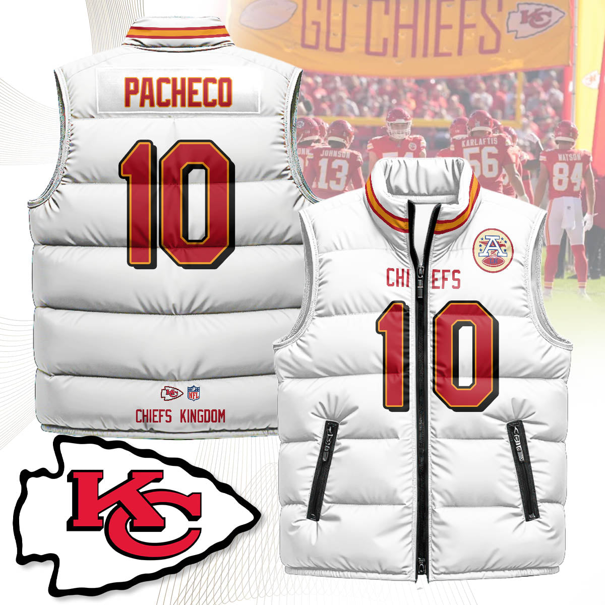 Kansas City Chiefs Unisex Puffer Vest