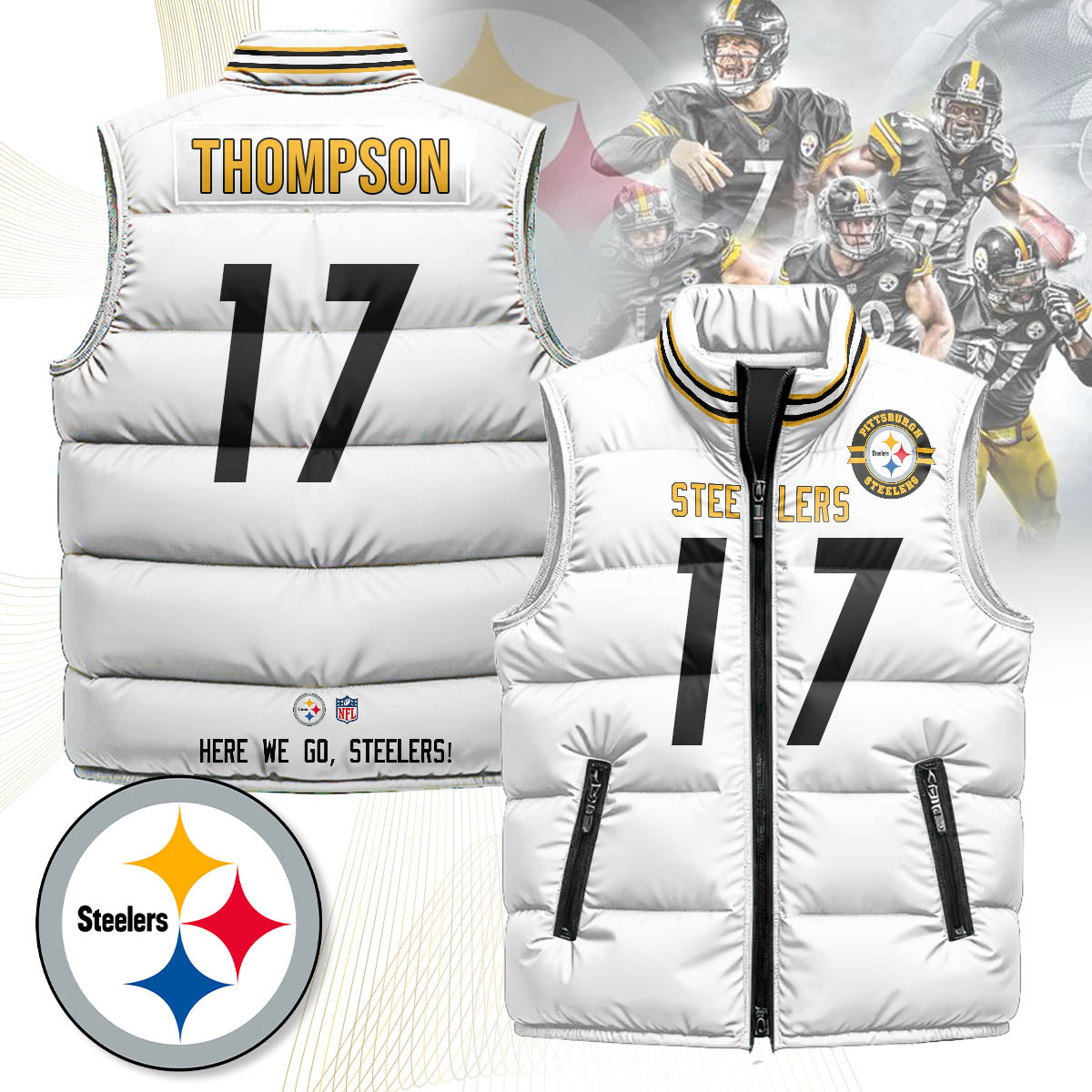 Pittsburgh Steelers Unisex Puffer Vest