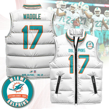 Miami Dolphins Unisex Puffer Vest - Printed