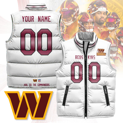 Personalized Washington Commanders Unisex Puffer Vest - Printed