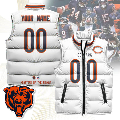 Personalized Chicago Bears Unisex Puffer Vest