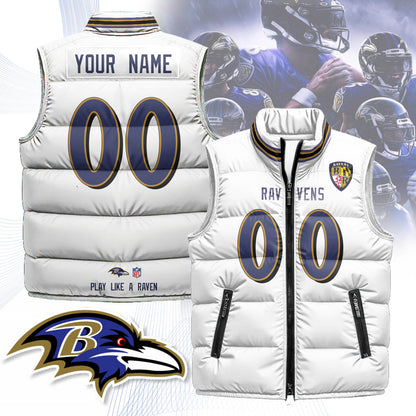 Personalized Baltimore Ravens Unisex Puffer Vest