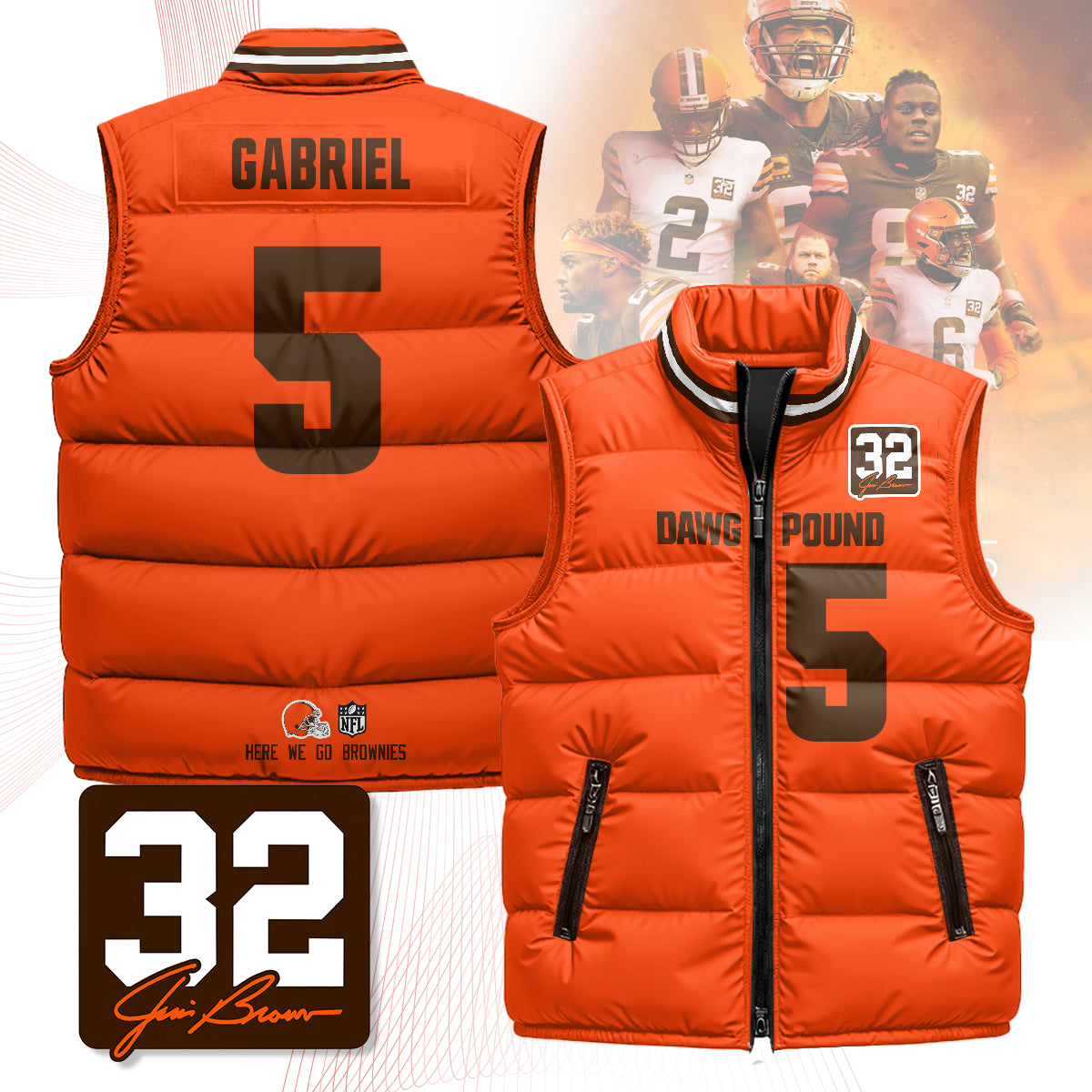 Cleveland Browns Unisex Puffer Vest
