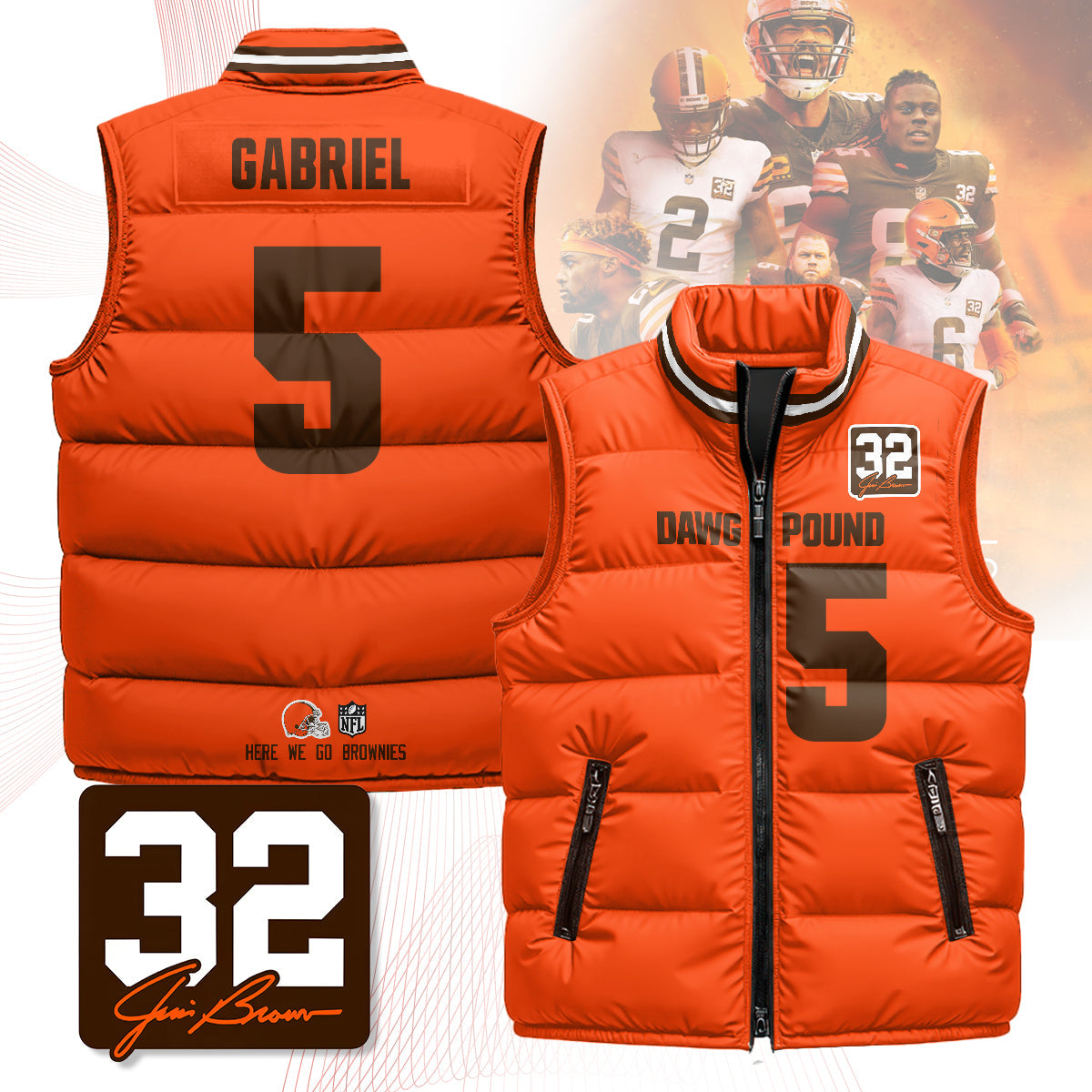 Cleveland Browns Unisex Puffer Vest
