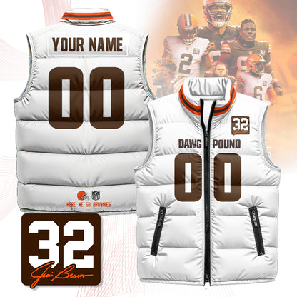 Personalized Cleveland Browns Unisex Puffer Vest