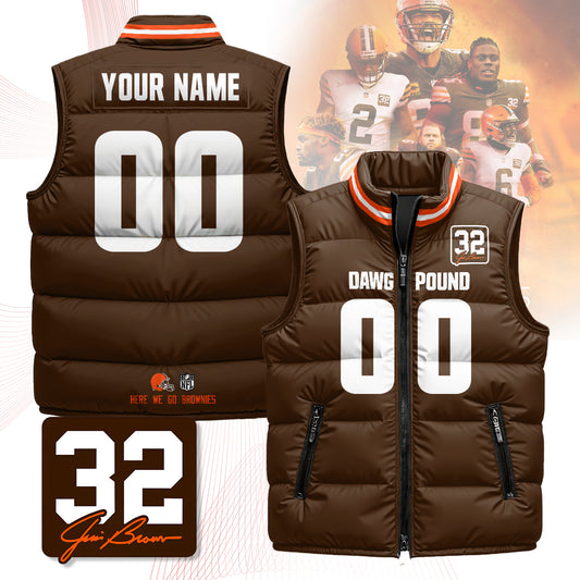 Personalized Cleveland Browns Unisex Puffer Vest