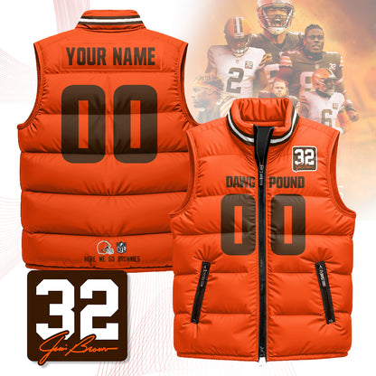 Personalized Cleveland Browns Unisex Puffer Vest