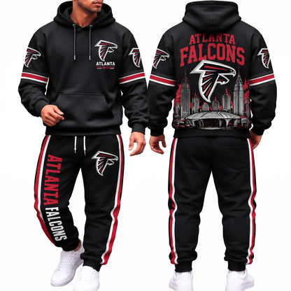 ATL Streetwear Hoodie Pants Set - Printed