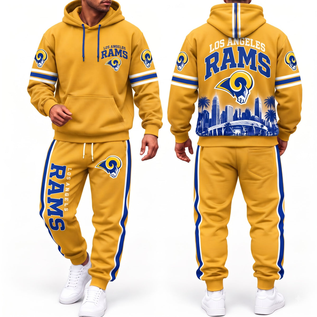 LAR Streetwear Hoodie Pants Set - Printed V1