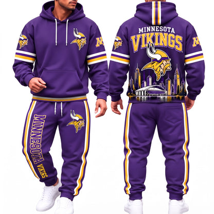 MIN Streetwear Hoodie Pants Set - Printed
