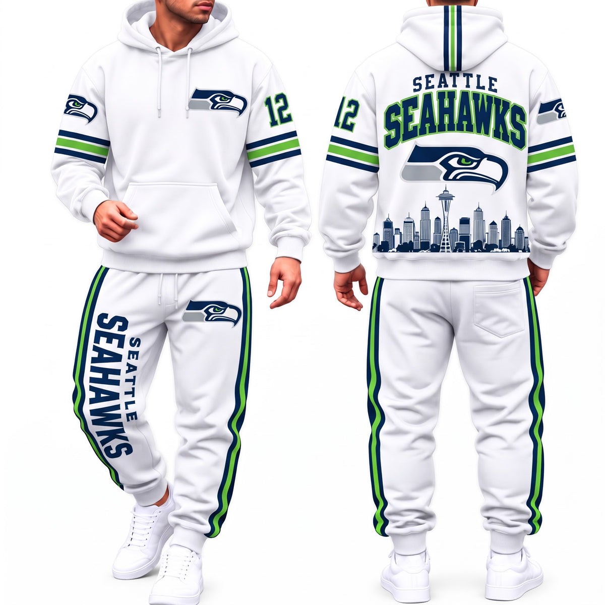 SEA Streetwear Hoodie Pants Set - Printed