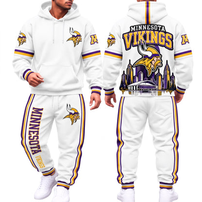 MIN Streetwear Hoodie Pants Set - Printed