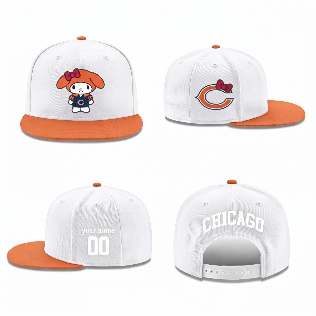 CHI x Pink Sanrio Friends Personalized Snapback Cap - Printed