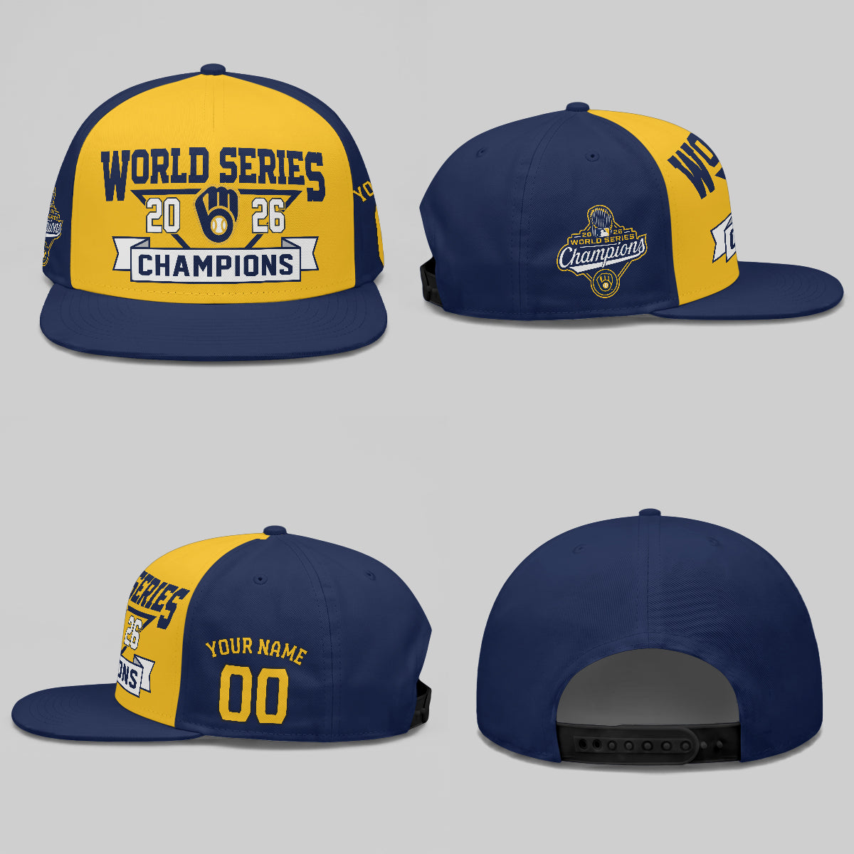 MIL 2026 World Series Champions Custom Snapback Cap - Printed