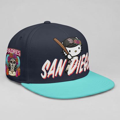 San Diego Padres x Meow KT Personalized Snapback Cap - Printed