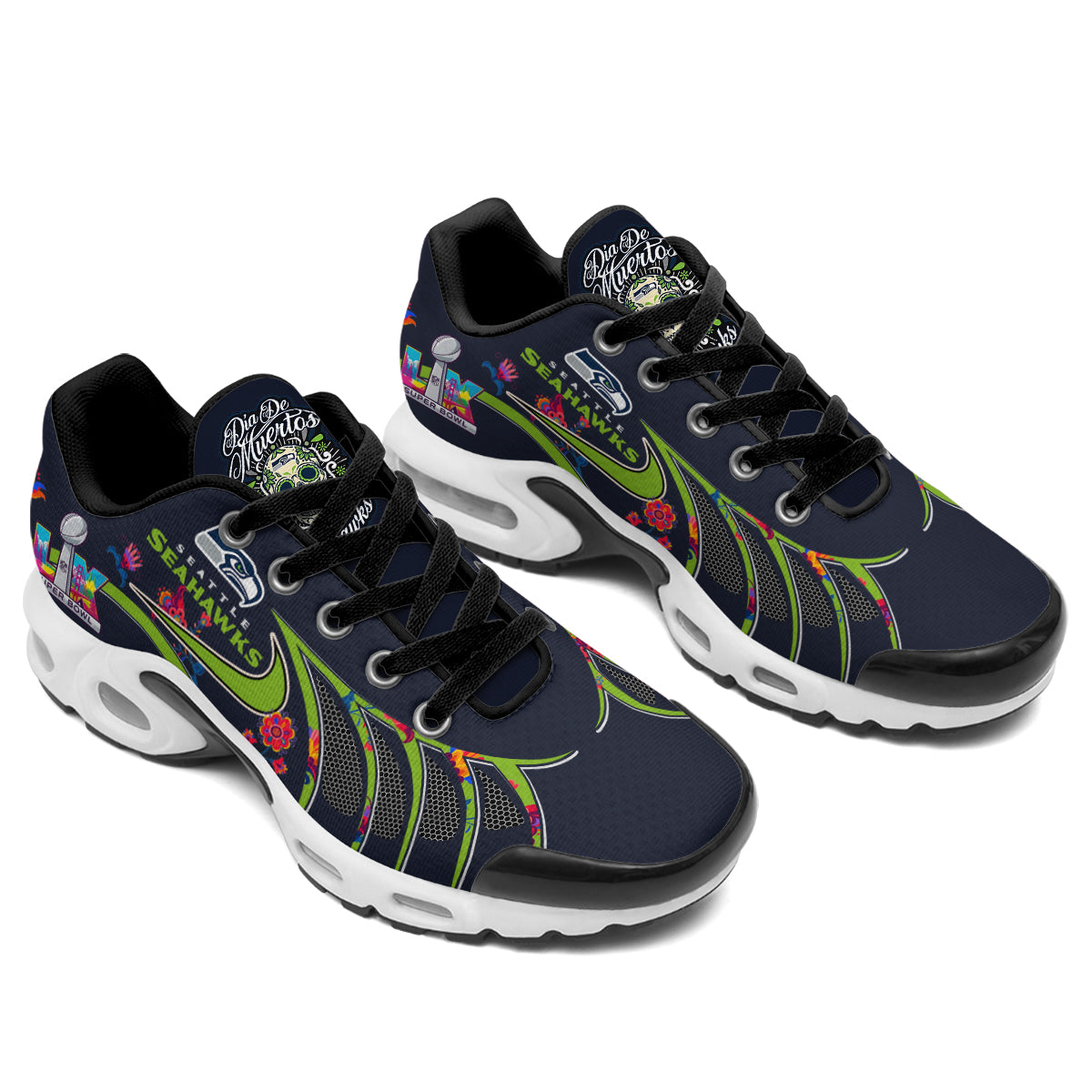 Seattle Seahawks Día de los Muertos Edition Custom Sport Shoes