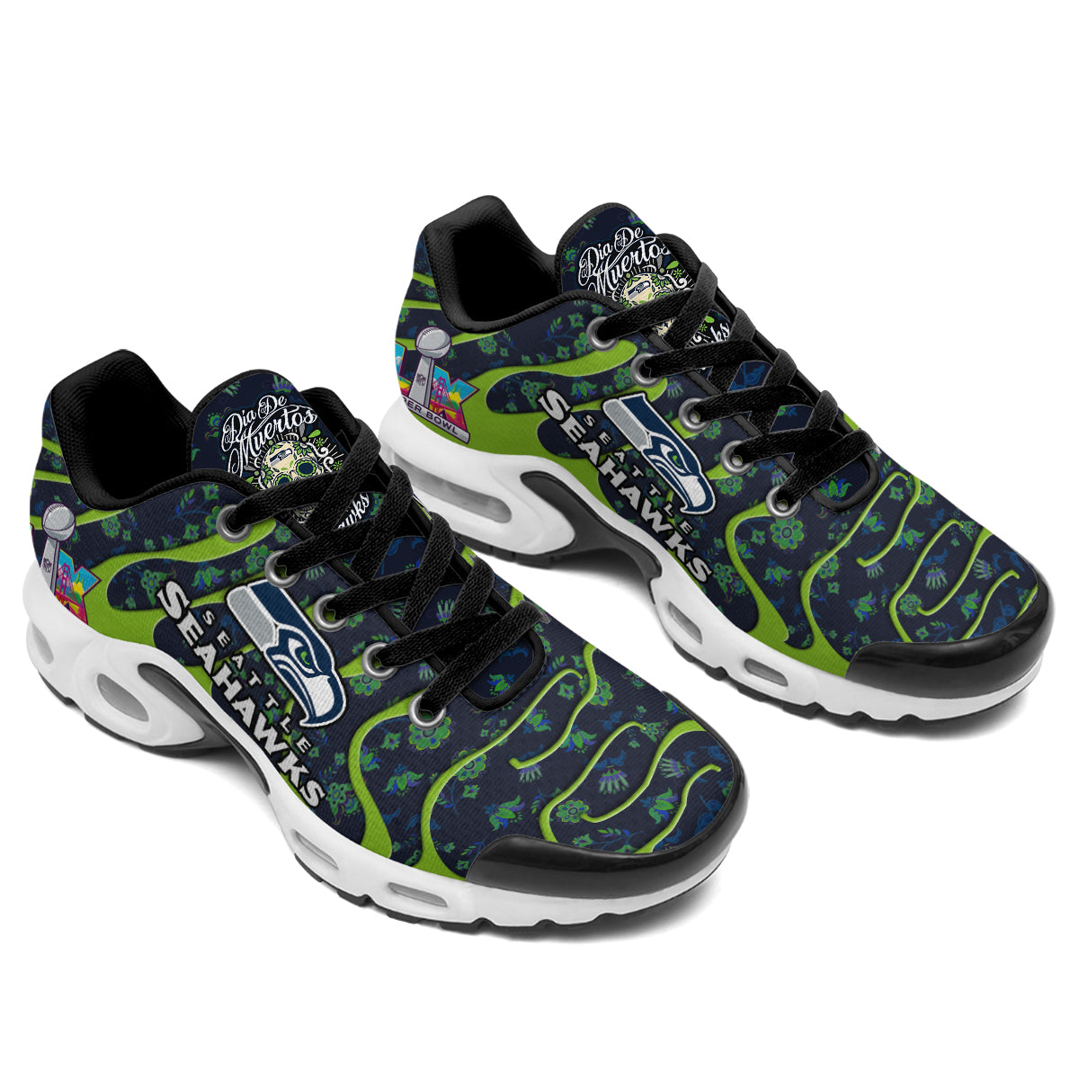 Seattle Seahawks Día de los Muertos Edition Custom Sport Shoes