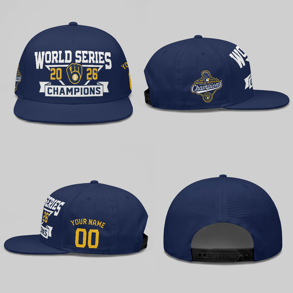 MIL 2026 World Series Champions Custom Snapback Cap - Printed