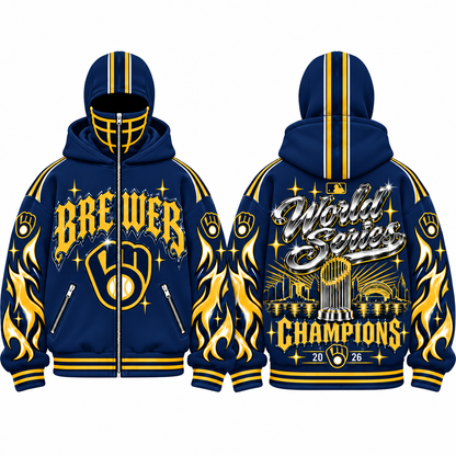 MIL 2026 World Series Champions Mask Zip Up Hoodie - Printed V3