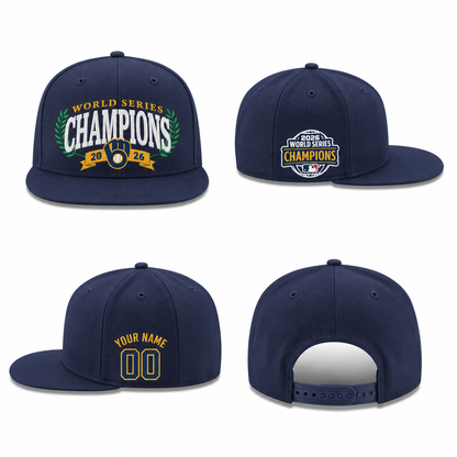 MIL 2026 World Series Champions Personalized Snapback Cap - Printed V4