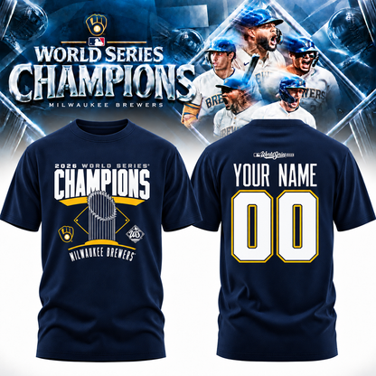 MIL World Series Champions Custom Two Sides T-Shirt - Printed V15