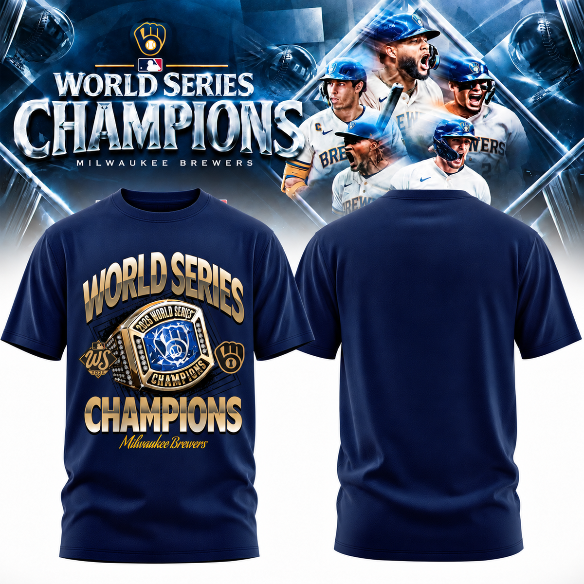 MIL World Series Champions One Side T-Shirt - Printed V23