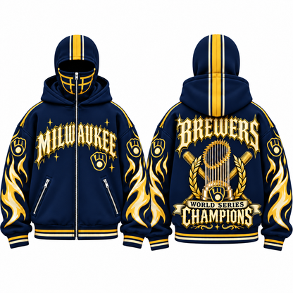 MIL 2026 World Series Champions Mask Zip Up Hoodie - Printed V2