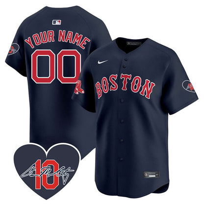 Red Sox Custom Jersey - Memorial Patch - All Stitched