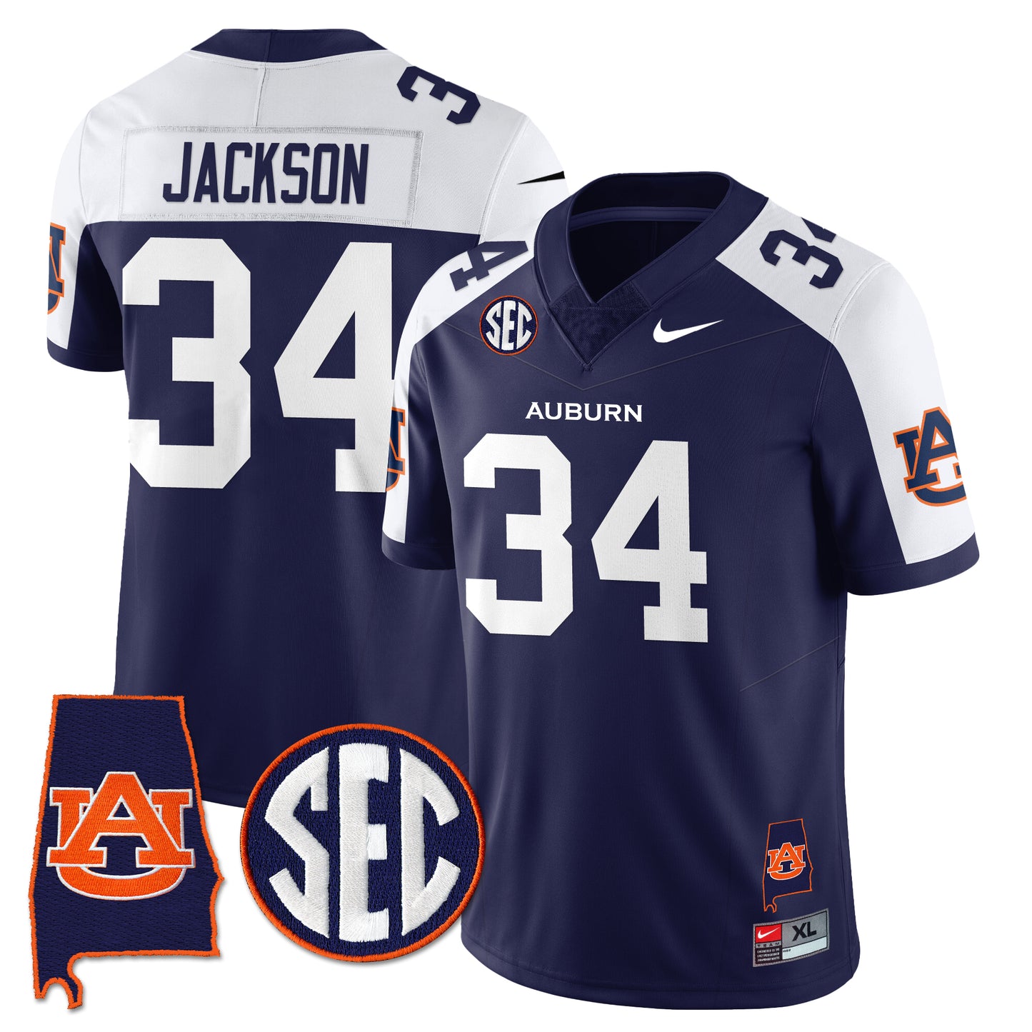 Auburn Tigers 2025 Alabama Patch Vapor Limited Jersey - All Stitched