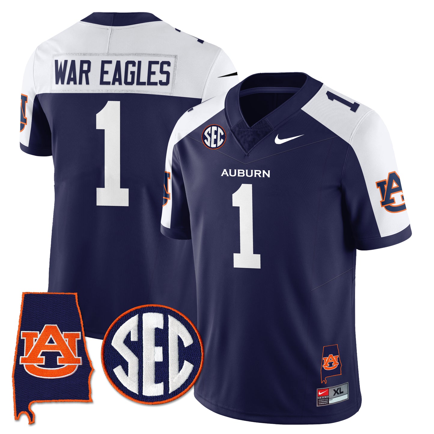 Auburn Tigers 2025 Alabama Patch Vapor Limited Jersey - All Stitched