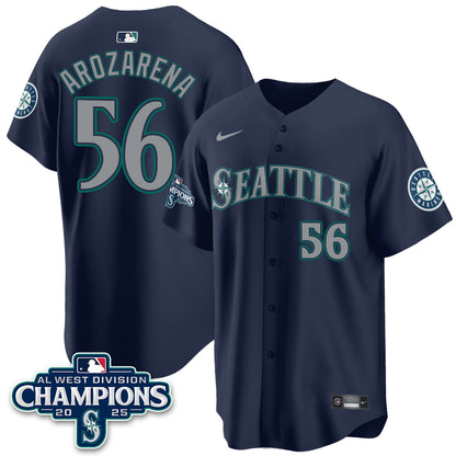 Seattle Mariners 2025 AL West Division Champions Jersey - All Stitched