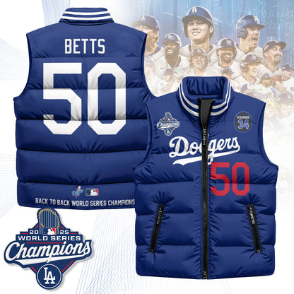 LAD 2025 World Series Champions Puffer Vest