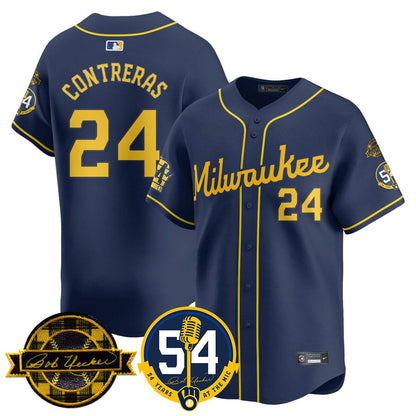 Milwaukee Brewers Jersey - Bob Uecker, 54 Seasons for Brewers Jersey - All Stitched
