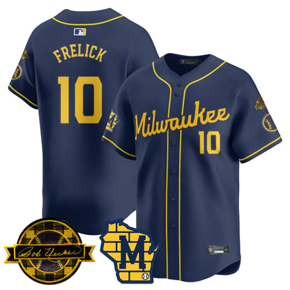 Milwaukee Brewers 2025 Limited Jersey - Bob Uecker Patch - All Stitched