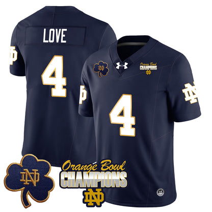 Notre Dame Fighting Irish 2025 Orange Bowl Champions Jersey  - All Stitched