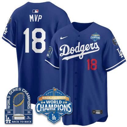 LAD 2025 World Series Champions Jersey - 9x Champs - All Stitched