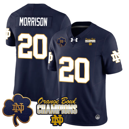 Notre Dame Fighting Irish 2025 Orange Bowl Champions Jersey  - All Stitched