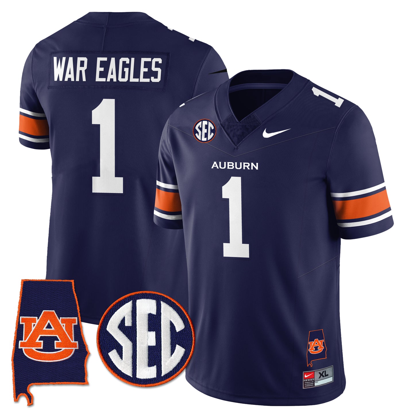 Auburn Tigers 2025 Alabama Patch Vapor Limited Jersey - All Stitched
