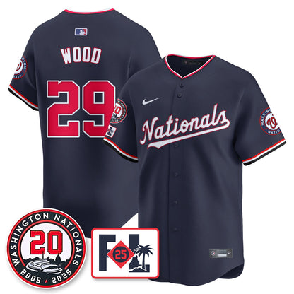 Washington Nationals Celebrate 20 Years Limited Jersey - All Stitched