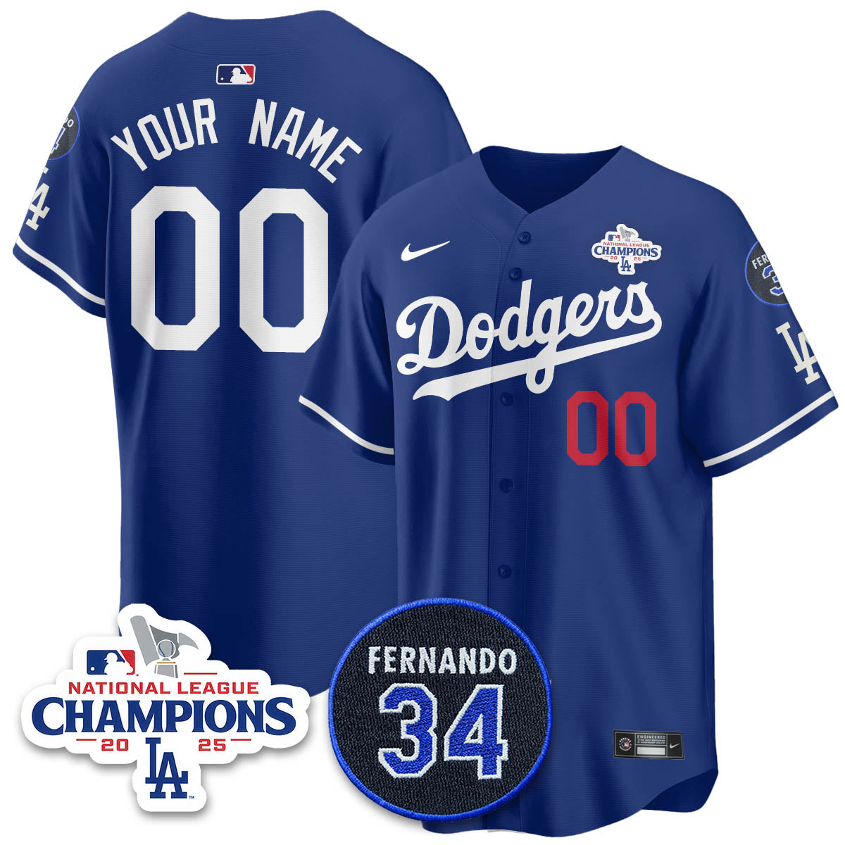LAD 2025 NL Champions Custom Jersey - All Stitched