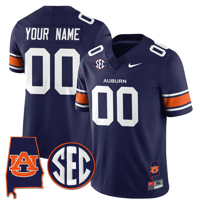 Auburn Tigers 2025 Alabama Patch Vapor Limited Custom Jersey - All Stitched