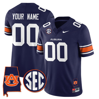 Auburn Tigers 2025 Alabama Patch Vapor Limited Custom Jersey - All Stitched