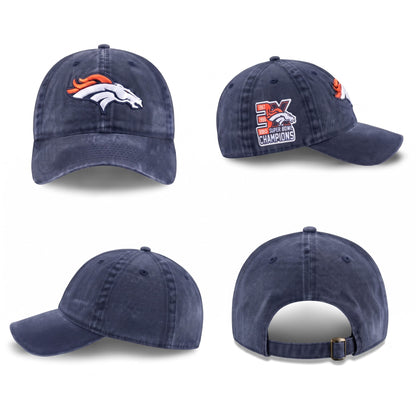 DEN 3x Super Bowl Champions Wash Hat - Embroidered V3