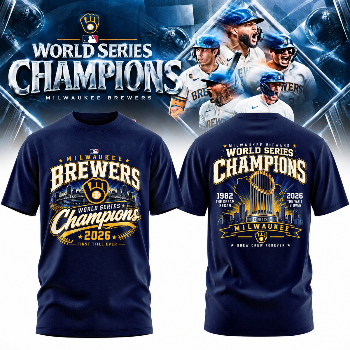 MIL World Series Champions Two Sides T-Shirt - Printed V11