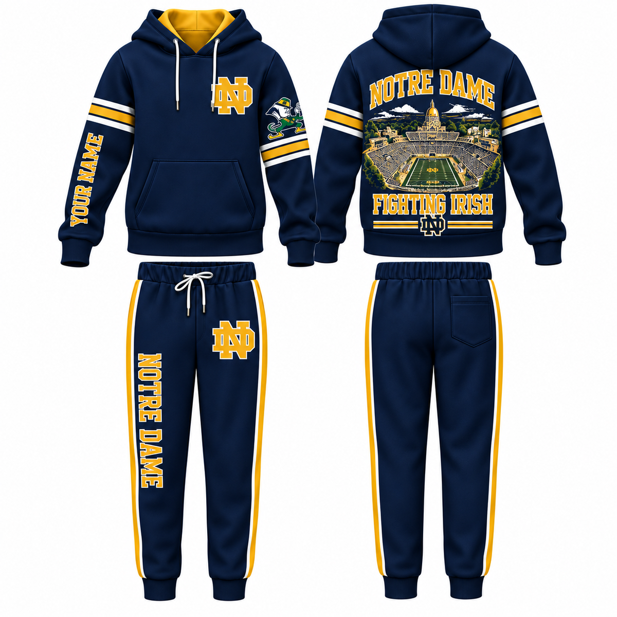 NDFI Streetwear Custom Hoodie Pants Set - Printed